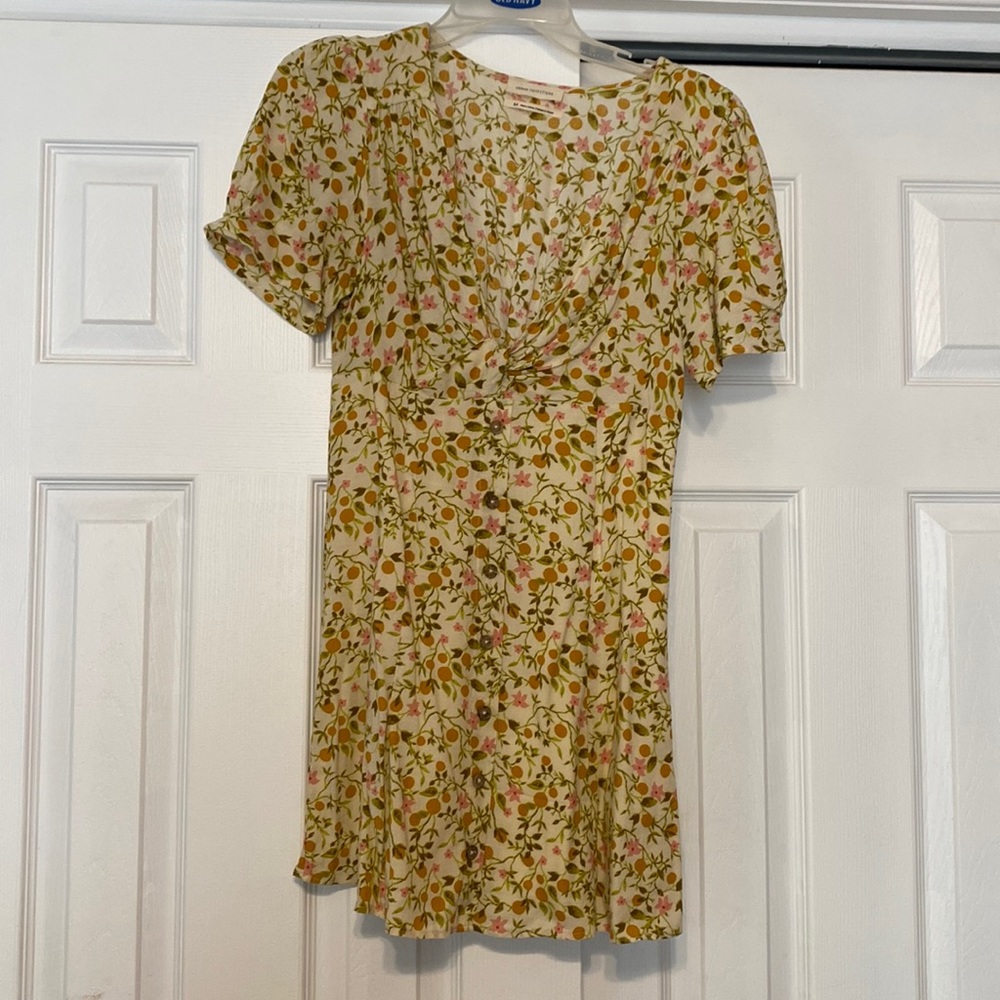 Urban Outfitters Orange & Floral print mini dress